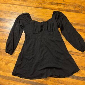Hollister XXL Black Swiss Dot Mini Dress